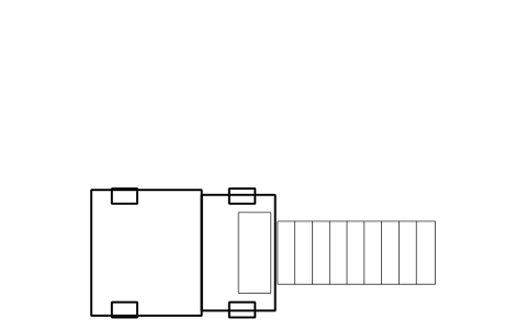 Vista previa del símbolo Passenger stairs, self propelled, bloque APT_GSE_STAIRS_SP