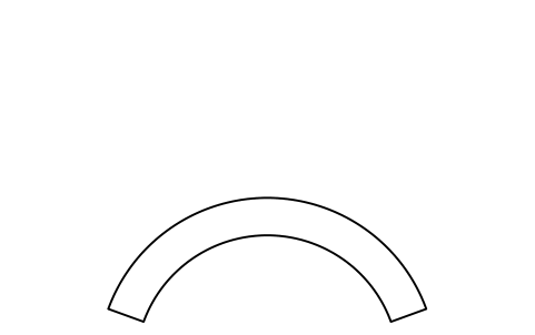 Vista previa del símbolo Information desk, curved, bloque APT_INFO_DESK_CURVED