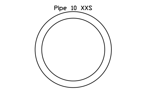 Prévia do símbolo Pipe 10 XXS, bloco AISC_Pipe10XXS