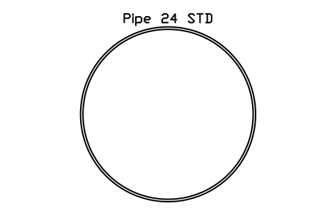 Prévia do símbolo Pipe 24 STD, bloco AISC_Pipe24STD