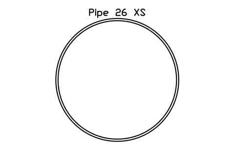 Prévia do símbolo Pipe 26 XS, bloco AISC_Pipe26XS