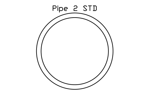 Prévia do símbolo Pipe 2 STD, bloco AISC_Pipe2STD