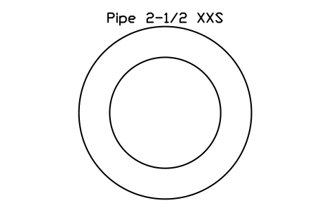 Prévia do símbolo Pipe 2-1/2 XXS, bloco AISC_Pipe2_1_2XXS