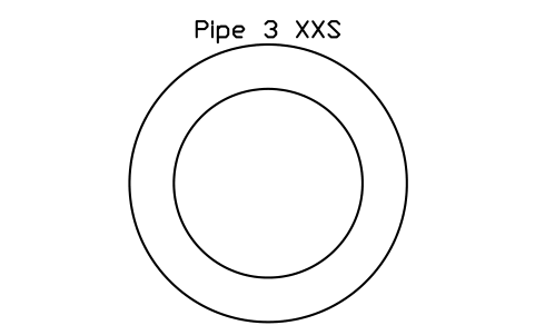Prévia do símbolo Pipe 3 XXS, bloco AISC_Pipe3XXS