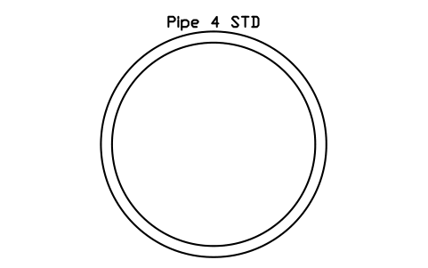 Prévia do símbolo Pipe 4 STD, bloco AISC_Pipe4STD