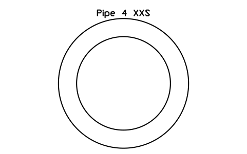 Prévia do símbolo Pipe 4 XXS, bloco AISC_Pipe4XXS