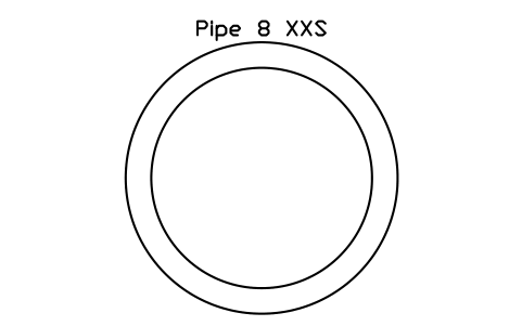 Prévia do símbolo Pipe 8 XXS, bloco AISC_Pipe8XXS