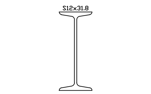 S12x31.8 sembolünün önizlemesi, blok AISC_S12X31.8