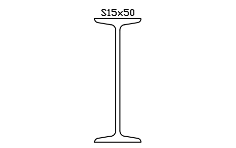 S15x50 sembolünün önizlemesi, blok AISC_S15X50
