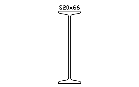 S20x66 sembolünün önizlemesi, blok AISC_S20X66