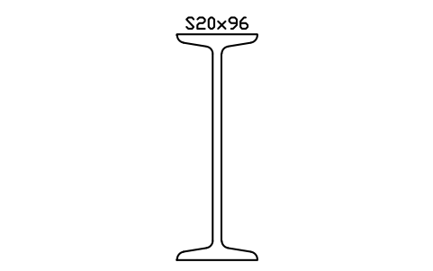 S20x96 sembolünün önizlemesi, blok AISC_S20X96