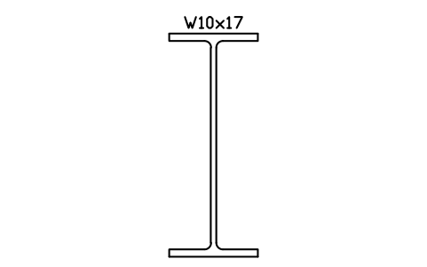 W10x17 sembolünün önizlemesi, blok AISC_W10X17