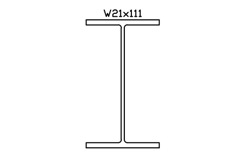 W21x111 sembolünün önizlemesi, blok AISC_W21X111