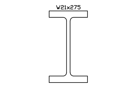 W21x275 sembolünün önizlemesi, blok AISC_W21X275