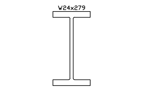 W24x279 sembolünün önizlemesi, blok AISC_W24X279