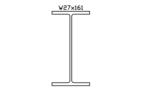 W27x161 sembolünün önizlemesi, blok AISC_W27X161
