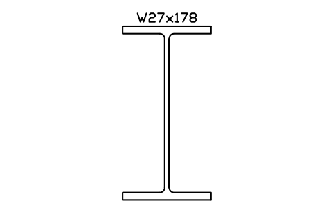 W27x178 sembolünün önizlemesi, blok AISC_W27X178