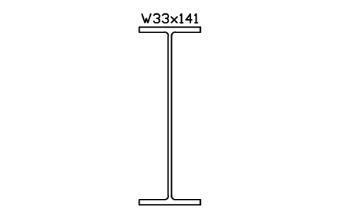 W33x141 sembolünün önizlemesi, blok AISC_W33X141