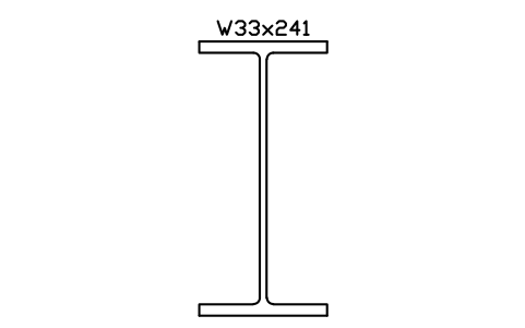 W33x241 sembolünün önizlemesi, blok AISC_W33X241