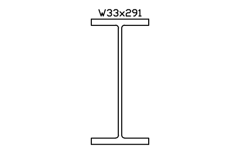 W33x291 sembolünün önizlemesi, blok AISC_W33X291