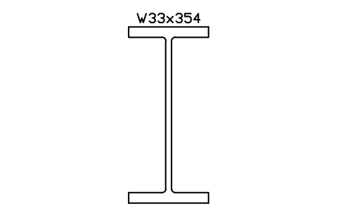 W33x354 sembolünün önizlemesi, blok AISC_W33X354