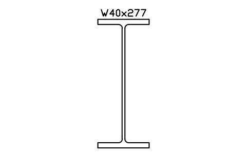 W40x277 sembolünün önizlemesi, blok AISC_W40X277