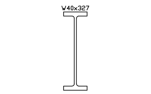 W40x327 sembolünün önizlemesi, blok AISC_W40X327