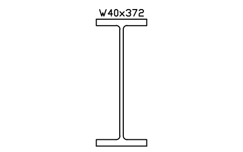W40x372 sembolünün önizlemesi, blok AISC_W40X372