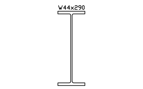 W44x290 sembolünün önizlemesi, blok AISC_W44X290