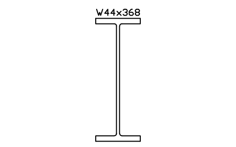 W44x368 sembolünün önizlemesi, blok AISC_W44X368