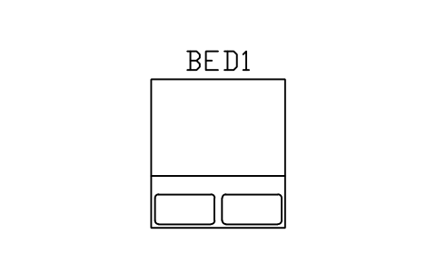 Prévia do símbolo Bed, king, bloco ARCH_BED_KING