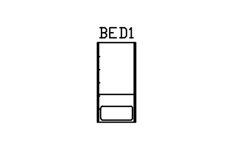 Bunk bed sembolünün önizlemesi, blok ARCH_BED_BUNK