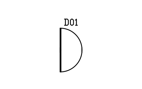Door, double acting sembolünün önizlemesi, blok ARCH_DOOR_DOUBLE_ACTING