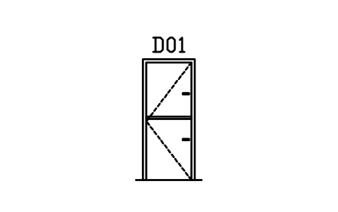 Door elevation, stable (Dutch) sembolünün önizlemesi, blok ARCH_ELEV_DOOR_DUTCH