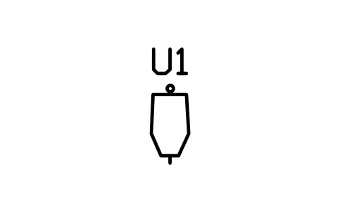 Urinal, wall-hung, front view sembolünün önizlemesi, blok ARCH_ELEV_URINAL_FRONT