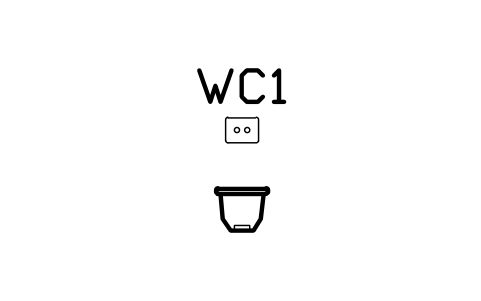 WC, wall-hung, front view sembolünün önizlemesi, blok ARCH_ELEV_WC_HUNG_FRONT
