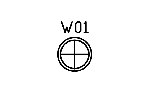 Window elevation, round sembolünün önizlemesi, blok ARCH_ELEV_WIN_ROUND