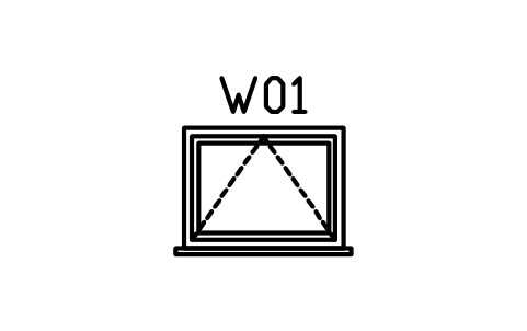 Window elevation, top-hung sembolünün önizlemesi, blok ARCH_ELEV_WIN_TOPHUNG