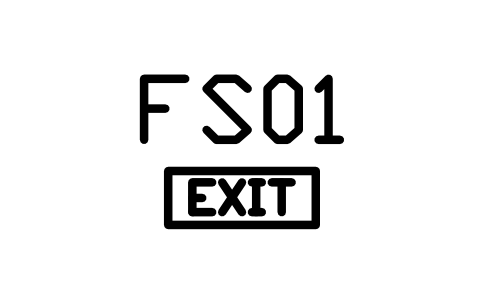 Exit sign sembolünün önizlemesi, blok ARCH_EXIT_SIGN
