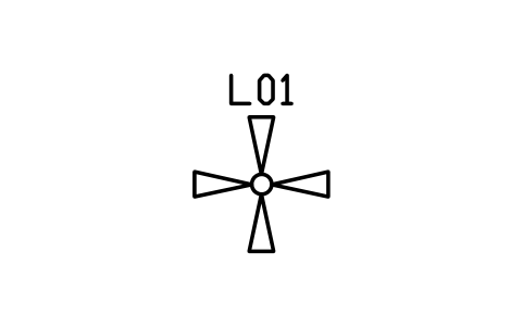 Ceiling fan sembolünün önizlemesi, blok ARCH_FAN_CEILING