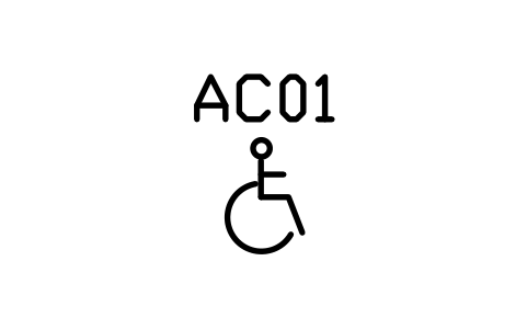 Accessibility symbol (wheelchair) sembolünün önizlemesi, blok ARCH_ISA_WHEELCHAIR
