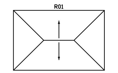 Roof, hip sembolünün önizlemesi, blok ARCH_ROOF_HIP