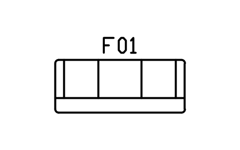 Sofa, three seater sembolünün önizlemesi, blok ARCH_SOFA_3
