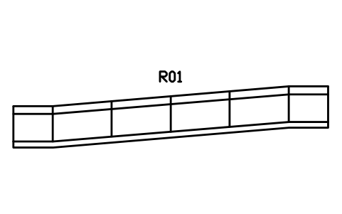 Ramp 1:12 with handrails, side view sembolünün önizlemesi, blok ARCH_STAIRDET_RAMP