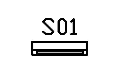 Air conditioner, indoor wall unit sembolünün önizlemesi, blok ARCH_SVC_AC_SPLIT