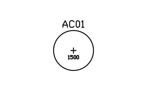 Wheelchair turning circle, 1500 sembolünün önizlemesi, blok ARCH_TURNING_CIRCLE_1500