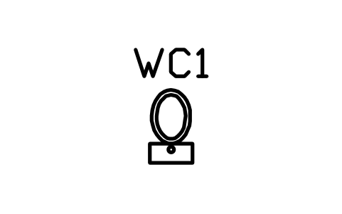 WC, floor-mounted sembolünün önizlemesi, blok ARCH_WC