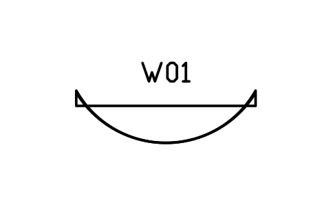 Window, bow sembolünün önizlemesi, blok ARCH_WINDOW_BOW