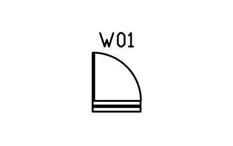 Window, casement single sembolünün önizlemesi, blok ARCH_WINDOW_CASEMENT
