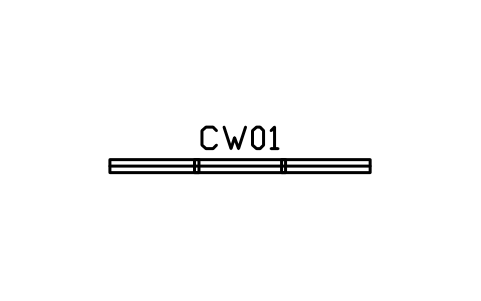 Curtain wall segment sembolünün önizlemesi, blok ARCH_WINDOW_CURTAIN
